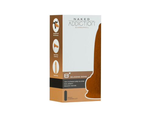 Фалоімітатор ADDICTION 8" Dual Density Silicone Dildo Caramel (20,3 см)