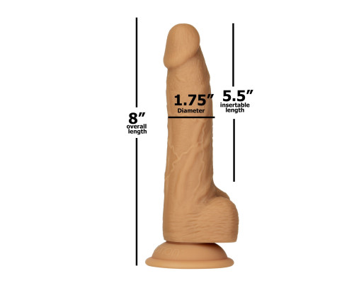 Фалоімітатор ADDICTION 8" Dual Density Silicone Dildo Caramel (20,3 см)