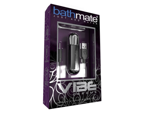 Вібропуля Bathmate Vibe Bullet Chrome, глибока потужна вібрація