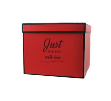 Подарункова коробка Just for you червона, S - 20х17х14, 5 см