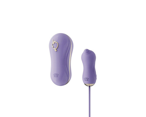Набір 2в1 Zalo — UNICORN Violet, віброяйце + вакуумний стимулятор