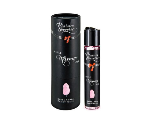 Масажна олія Plaisirs secrets Candy Floss (59 мл) з афродизіаками, їстівна, подарункова упаковка