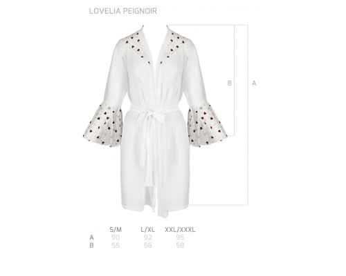 Повітряний пеньюар LOVELIA PEIGNOIR white L/XL - Passion