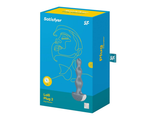 Анальный стимулятор-бусины с двумя моторами Satisfyer Lolli-Plug 2 Ice blue