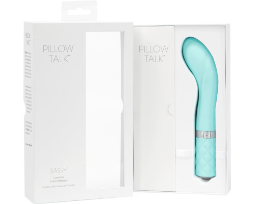 Розкішний вібратор Pillow Talk - Sassy Teal з кристалом Сваровські для точки G, подарункова упаковка