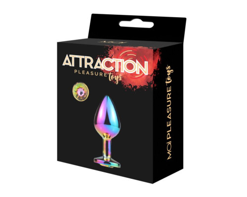 Металева анальна пробка MAI Attraction Toys №73 RAINBOW