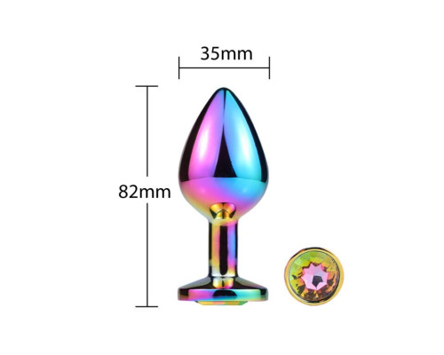 Металева анальна пробка MAI Attraction Toys №73 RAINBOW