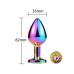 Металева анальна пробка MAI Attraction Toys №73 RAINBOW