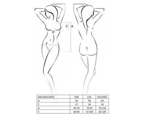 Боді MELANIA BODY black S/M - Passion