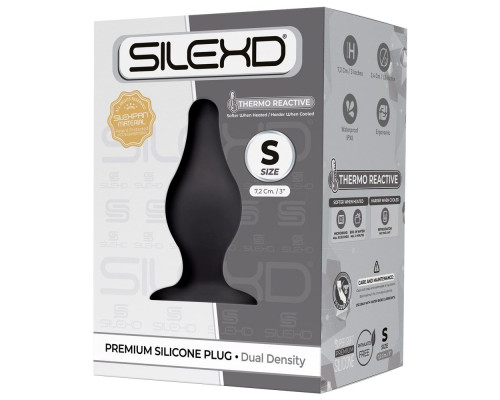 Анальна пробка SilexD (Model 2 size S) двошаровий, силікон+Silexpan, діаметр 3,4 см