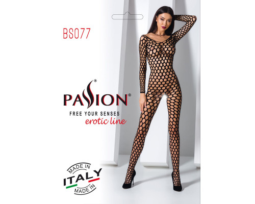 Бодистокинг с крупной сеткой Passion BS077 black