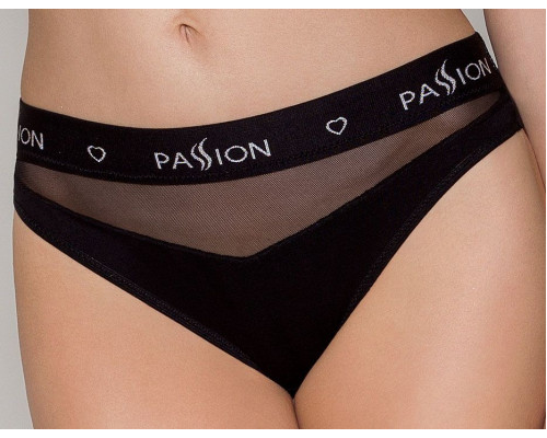 Трусики з прозорою вставкою Passion PS006 PANTIES black, size S