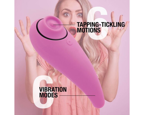 Пульсатор для клітора плюс вібратор FeelzToys - FemmeGasm Tapping & Tickling Vibrator Pink