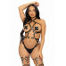 Leg Avenue Heart ring harness teddy Black M