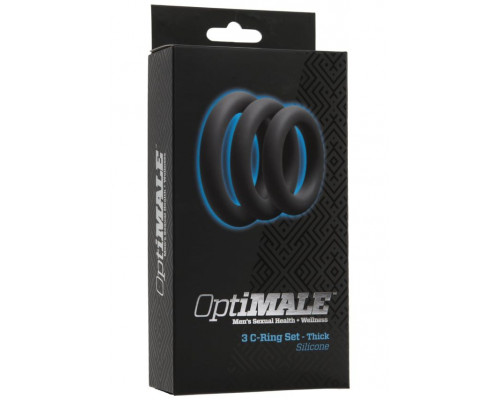 Набор эрекционных колец Doc Johnson OptiMALE 3 C-Ring Set Thick