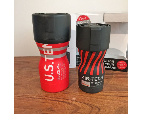 Вакуумна насадка Tenga Vacuum Controller з мастурбатором US Deep Throat Cup, єдиний, що смокче