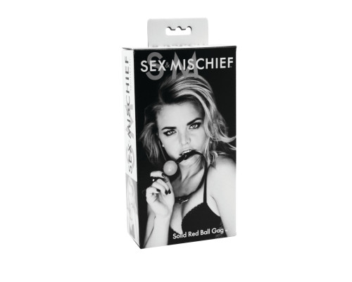 Классический кляп с шариком Sex And Mischief - Solid Red Ball Gag