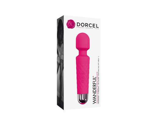 Мінівібромасажер Dorcel Wand Wanderful Magenta потужний, водонепроникний, 18 режимів роботи