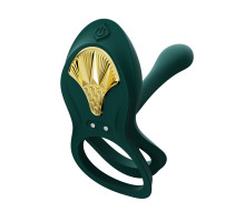 Ерекційне смарт-віброкільце з пультом д/к Zalo BAYEK Turquoise Green
