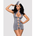 Obsessive Stewardess 3 pcs costume grey L/XL
