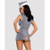 Obsessive Stewardess 3 pcs costume grey L/XL
