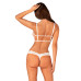 Эротический комплект Obsessive Heavenlly 2-pcs cupless set XL/2XL, открытая грудь, с доступом