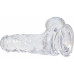Прозорий фалоімітатор ADDICTION - Clear Dildo with Balls 6″, віброкуля в подарунок