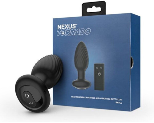 Анальная пробка Nexus TORNADO Remote Control Rotating Butt Plug - Black
