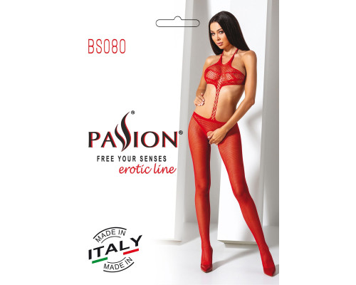 Открытый бодистокинг Passion BS080 red