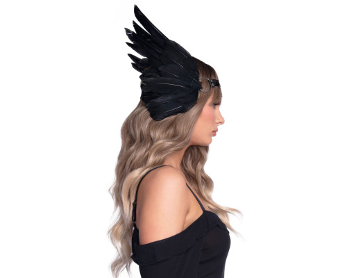 Leg Avenue Feather headband Black