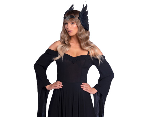 Leg Avenue Feather headband Black