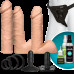Набір для страпону Doc Johnson Vac-U-Lock Dual Density UltraSKYN Set, діаметр 3х4,5см