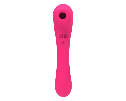 Вібратор та вакуумний кліторальний стимулятор 2-в-1 Alive Quiver Magenta Pink оновлена ​​модель