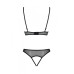Комплект: бралет з ажурним ліфом та відкритими трусиками Christa Set with Open Bra black XXL/XXXL —