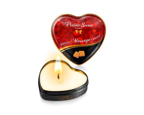 Масажна свічка серце Plaisirs Secrets Caramel (35 мл)