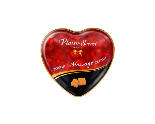 Масажна свічка серце Plaisirs Secrets Caramel (35 мл)