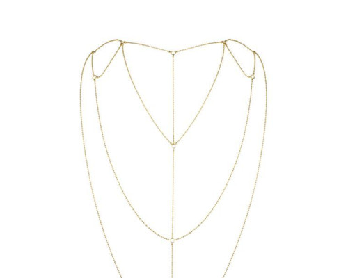 Ланцюжок для спини Bijoux Indiscrets Magnifique Back and Cleavage Chain - Gold, прикраса для тіла