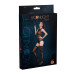 Комплект: боді та панчохи Moonlight Model 15 Black, з квітковим вертикальним малюнком