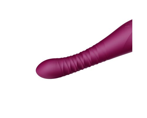 Смарт-вібратор-пульсатор Zalo — King Velvet Purple, кристал Swarovski
