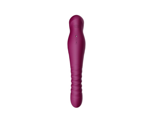 Смарт-вібратор-пульсатор Zalo — King Velvet Purple, кристал Swarovski