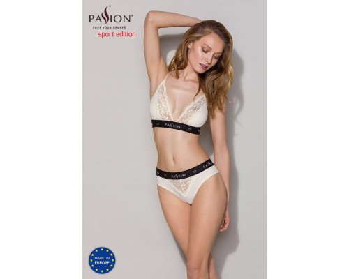Трусики з широкою гумкою і мереживом Passion PS001 PANTIES ecru, size M