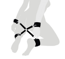 Хрестовина з натуральної шкіри Art of Sex - 4 Way Connector, Чорний