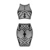 Эротичный полупрозрачный комплект Obsessive K101 top & skirt S/M/L, топ, юбка