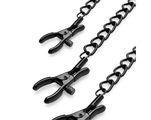 Затискачі для сосків та клітору Bedroom Fantasies Nipple & Clit l Clamps - Black