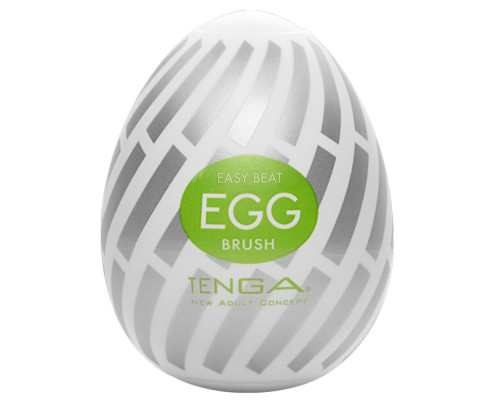 Мастурбатор-яйце Tenga Egg Brush з рельєфом у вигляді великої щетини