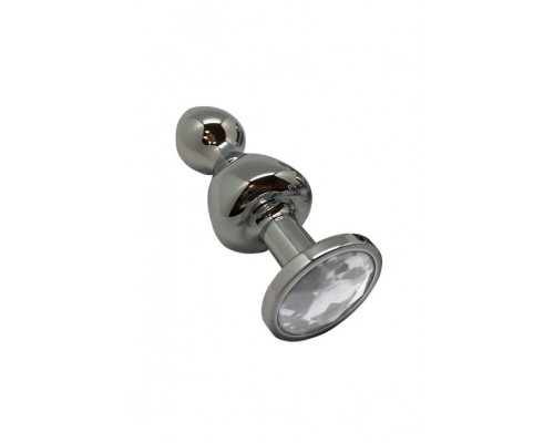 Анальна пробка Wooomy Lollypop Double Ball Metal Plug S