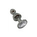 Анальна пробка Wooomy Lollypop Double Ball Metal Plug S
