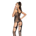 Бодистокинг Passion BS039 black, комбинезон, имитация чулок