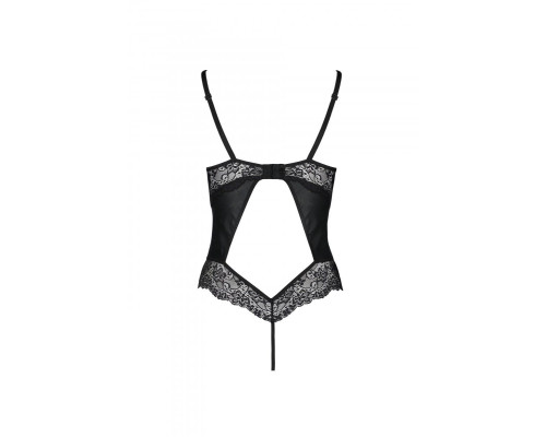 Боді з еко-шкіри та мережива Loona Body black L/XL - Passion