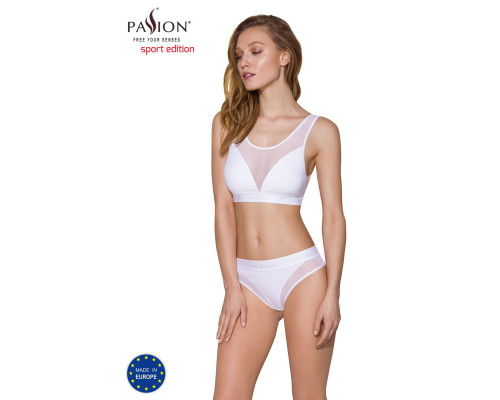 Топ з прозорою вставкою Passion PS002 TOP white, size M